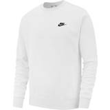 Hvid - Rund hals Sweatere Nike Sportswear Club Fleece - White/Black