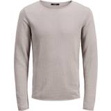 Hør Sweatere Jack & Jones Linen Blend Knitted Pullover - Beige/String