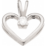 Hvidguld Charms & Vedhæng Scrouples Kleopatra Heart Pendant (0.10ct) - White Gold/Diamond