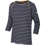 32 - Dame - Stribede T-shirts & Toppe Regatta Kimberley Walsh Polina Printed Long Sleeved T-shirt - Navy/Stripe