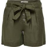 16 - Viskose Bukser & Shorts Only High Waist Belt Shorts - Green/Forest Night