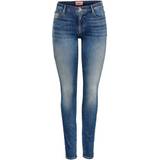 Only 26 - Elastan/Lycra/Spandex Bukser & Shorts Only Shape Life Reg Skinny Fit Jeans - Blue/Light Medium Blue Denim