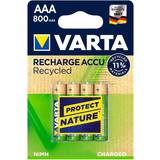 Batterier & Opladere Varta Recharge Accu Recycled AAA 800maAh 4-pack