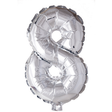 Globosnordic Foil Ballons No. 8 Silver