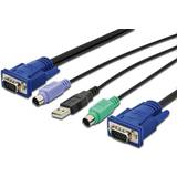 Kabeladaptere - Skærmet - VGA Kabler Digitus VGA-2PS2/VGA/USB A 2.0 5m