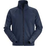 Blå - Fleece Overtøj Snickers Workwear Full Zip Sweatshirt Jacket - Navy