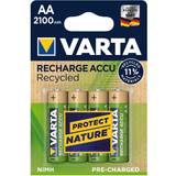 AA (LR06) - Sølv Batterier & Opladere Varta Recharge Accu Recycled AA 2100mAh 4-pack