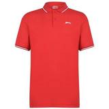 Slazenger Rød Tøj Slazenger Tipped Polo Shirt - Cherry Red