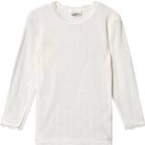 Overdele Joha Silk Wool T-shirt with Lace - White (16490-197-50)