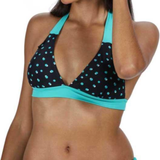 32 - Blå - Prikkede Tøj Regatta Flavia String Bikini Top - Navy Dot Print