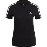24 - Jersey Overdele adidas Women's Loungewear Essentials Slim 3-Stripes T-shirt - Black/White