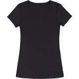 Silke - V-udskæring Overdele Joha Sara T-shirt - Black