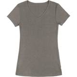 Silke - V-udskæring Overdele Joha Sara T-shirt - Grey
