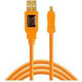 Orange - USB-kabel Kabler Tether Tools USB A-USB Mini-B 8 Pin 2.0 4.6m