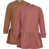 Multifarvet Kjoler Børnetøj Minymo Sweat Dress 2-pack - Canyon Rose (5750 411)