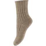Lycra - Piger Undertøj Joha Wool Socks - Beige (5006-8-65601)