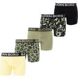 Blomstrede Boxershorts Børnetøj Björn Borg Boy's Fourflower Shorts 5-pack - Oil Green (2121-1104_81421)