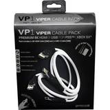 Gioteck Spil tilbehør Gioteck PS4/PS5 Premium Viper VP1 Cable Pack - White/Black