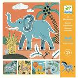 Elefanter - Kridttavler Legetavler & Skærme Djeco Cartoon Templates Wild Animals 5pcs