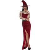 Damer - Hekse Dragter & Tøj Smiffys Satanic Witch Costume Red