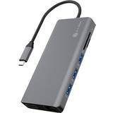 ICY BOX 3,5 mm Kabler ICY BOX USB C - VGA/HDMI/USB C/2USB A/RJ45/3.5mm Adapter