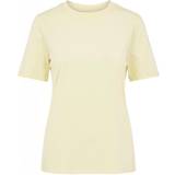 Pieces Gul - Oversized Tøj Pieces Ria Solid T-shirt - Pale Banana