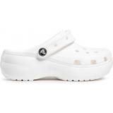 41 ½ - Hvid Hjemmesko & Sandaler Crocs Classic Platform Clog - White