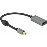 DisplayPort mini - Grå Kabler DeLock DisplayPort Mini-HDMI M-F 1.4 0.2m