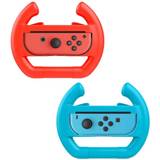 Blå Rat & Racercontroller INF Nintendo Switch Joy-Con 2-Pack Steering Wheel - Red/Blue