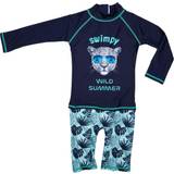 Swimpy Babyer Badetøj Swimpy Wild Summer UV Suit - Navy Blue
