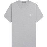 Acne Studios Dame T-shirts & Toppe Acne Studios Nash Face Crew Neck T-shirt Unisex - Light Grey Melange