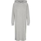 Noisy May Dame - Hoodies Sweatere Noisy May Long Sweat Dress - Light Grey Melange