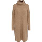 Only Uld Tøj Only Jana Long Knitted Dress - Brown/Indian Tan