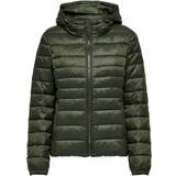 Only Nylon Tøj Only Short Quilted Jacket - Green/Forest Night