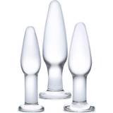 Klitorisvibratorer - Sæt Butt plugs Gläs Glass Anal Training Set