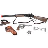 Metal - Politi Legetøj Gonher Wild West Revolver & Rifle