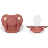 Filibabba Sutter Filibabba Pacifiers Coral 0-6m 2-pack