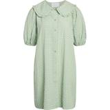 Sisters Point 26 - Polyester Tøj Sisters Point Efa SS Dress - Green/Bamboo