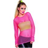 80'erne Dragter & Tøj Boland 80s Net Sweater Neon Pink