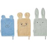 Liewood Grå Pleje & Badning Liewood Sylvester Washcloths Mouse/Dusty Mint Multi Mix 3 Pack