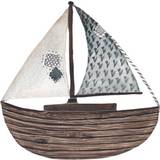 Kvadratisk - Skibe Børneværelse That's Mine Wooden Sailboat Wall Sticker