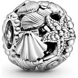 Pandora Smykker Pandora Openwork Starfish, Shells & Hearts Charm - Silver