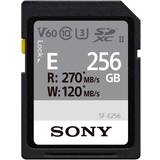 Sony 256 GB Hukommelseskort Sony SF-E SDXC Class 10 UHS-II U3 V60 270/120MB/s 256GB