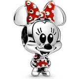Pandora Disney Minnie Mouse Dotted Dress & Bow Charm - Silver/Red