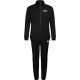 L Tracksuits Børnetøj Under Armour Boy's UA Knit Track Suit - Black/White (1363290-001)