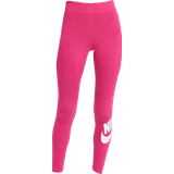 Pink - XXS Bukser & Shorts Nike Essential High-Waisted Leggings - Fireberry/White
