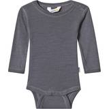 0-1M - Drenge Bodyer Joha Merino Wool Baby Body - Gray (63988-195-15147)