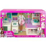 Læger Legetøj Barbie Fast Cast Clinic Playset with Brunette Doctor Doll