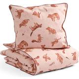 Animals - Pink Tekstiler Sebra Junior Bedding Set Nightfall 100x140cm