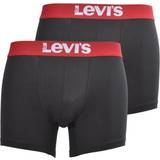 Levi's Herre Underbukser Levi's Solid Basic Boxer Briefs 2-pack - Black/Red